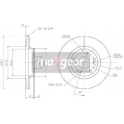 FÉKTÁRCSA. HONDA ELSŐ CIVIC CR-V 1.4-2.0 01-06 9675220