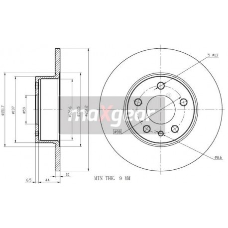 FÉKTÁRCSA. ALFA HÁTSÓ 156 97- 986478341