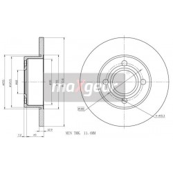 FÉKTÁRCSA VW ELSŐ A80 100 986478130