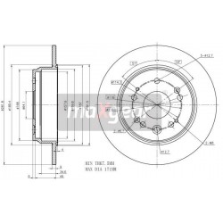 FÉKTÁRCSA. HONDA HÁTSÓ CR-V 24010901441