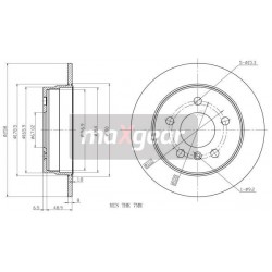 FÉKTÁRCSA. MERCEDES HÁTSÓ W169 B-OSZTÁLY 8958010