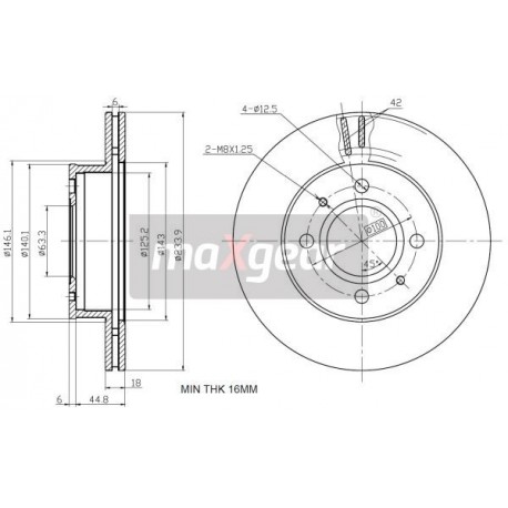 FÉKTÁRCSA HYUNDAI ELSŐ ATOS 24011801381
