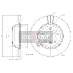 FÉKTÁRCSA. BMW ELSŐ E90 05- 150342875