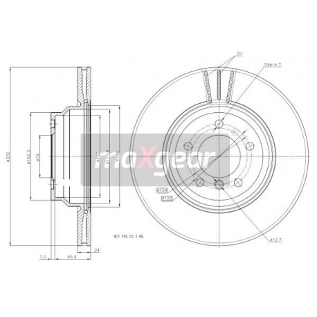 FÉKTÁRCSA. BMW ELSŐ E90 05- 150342875