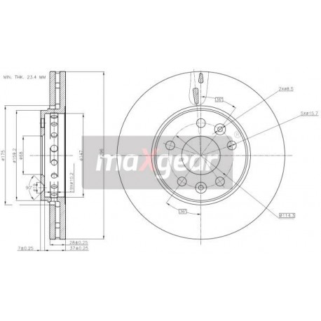 FÉKTÁRCSA OPEL VIVARO ELÖL 1.6 CDTI 14- MASTER 14- 92268803