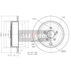 FÉKTÁRCSA. SUBARU HÁTSÓ OUTBACK IMPREZA FORESTER 08- 286MM