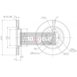 FÉKTÁRCSA. HONDA ELSŐ CR-V 2.2CTDI 2.0 KEREKEK 16