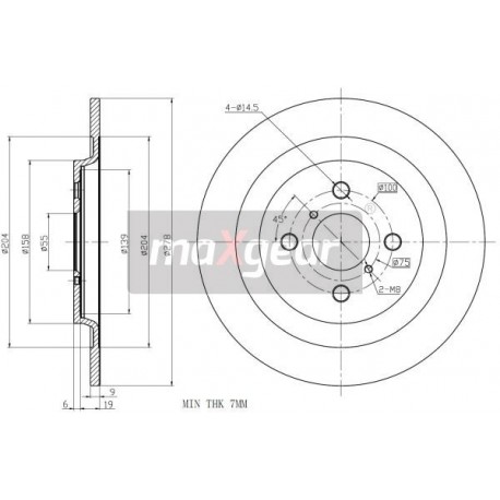 FÉKTÁRCSA. TOYOTA HÁTSÓ YARIS 06- FRANCIAORSZÁG 08B04410