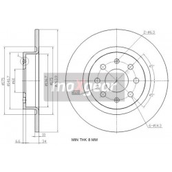 FÉKTÁRCSA. FIAT HÁTSÓ GRANDE PUNTO EVO 07-