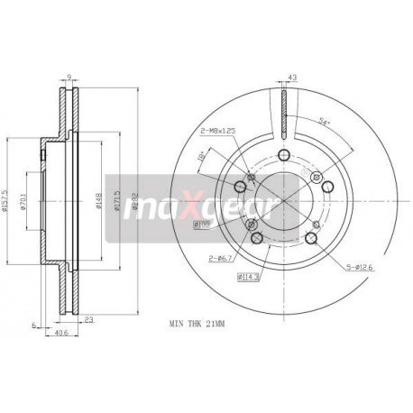 FÉKTÁRCSA. HONDA ELÖL PRELUDE 96- CRV HRV