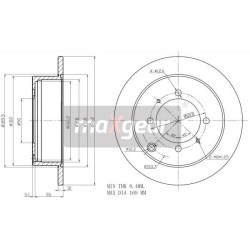 FÉKTÁRCSA. MITSUBISHI HÁTSÓ GALANT -96- LANCER 03- SPACE WAGON KORRÓZIÓGÁTLÓ BEVONATTAL