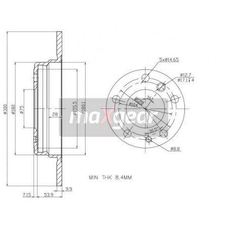 FÉKTÁRCSA. BMW HÁTSÓ E34 87- 986478321