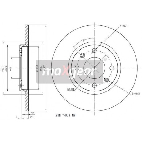 FÉKTÁRCSA. PEUGEOT ELÖL 106 309 205 SAXO ZX C15 986478046
