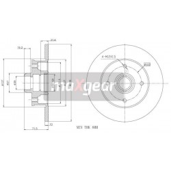 FÉKTÁRCSA. VW HÁTSÓ GOLF PASSAT 88- KORRÓZIÓGÁTLÓ BEVONATTAL