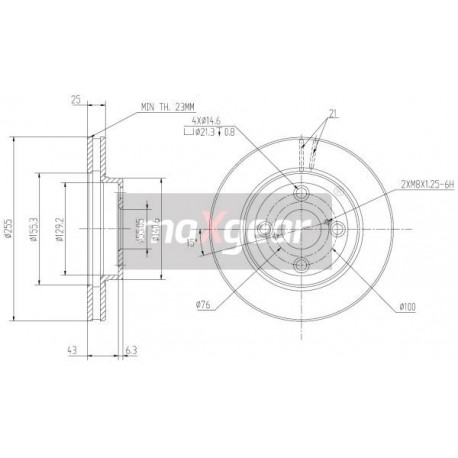 FÉKTÁRCSA. TOYOTA ELSŐ COROLLA 02- 1.4 986479085