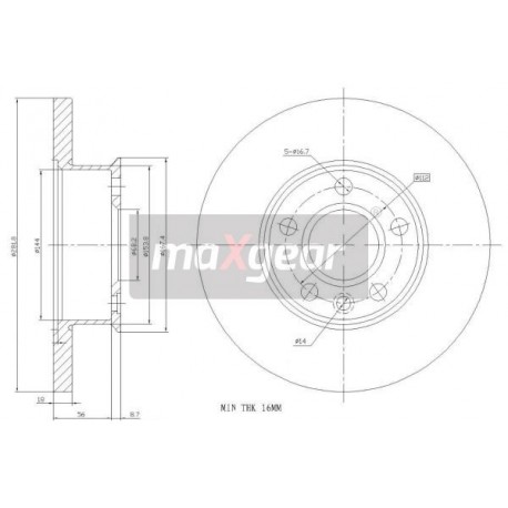 FÉKTÁRCSA. VW ELÖL T4 1.9D 986478613
