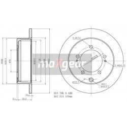 FÉKTÁRCSA. MITSUBISHI OUTLANDER LANCER HÁTUL 03- 986479603