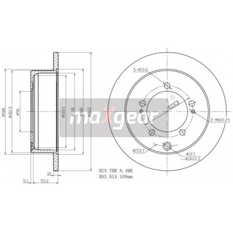 FÉKTÁRCSA. MITSUBISHI OUTLANDER LANCER HÁTUL 03- 986479603