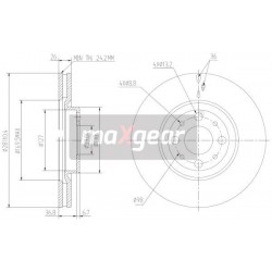 FÉKTÁRCSA. FIAT ELSŐ STILO BRAVO 1.9 2.4 986478855