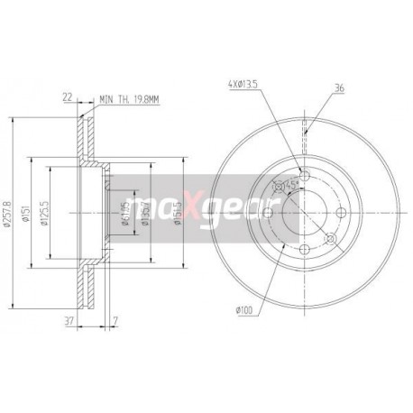 FÉKTÁRCSA. RENAULT ELSŐ KANGOO 08- KEREKEK 14 DACIA LODGY DOKKER 0986479C17