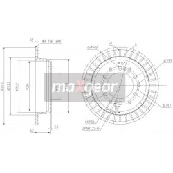 FÉKTÁRCSA. TOYOTA HÁTSÓ LANDCRUISER 03-