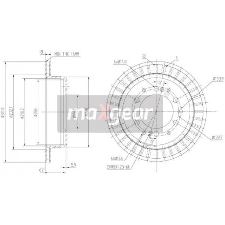 FÉKTÁRCSA. TOYOTA HÁTSÓ LANDCRUISER 03-