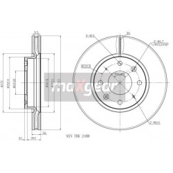 FÉKTÁRCSA. KIA ELSŐ CERATO 04-