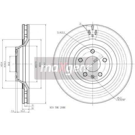 FÉKTÁRCSA. VW ELSŐ A6 04- 347MM