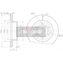 FÉKTÁRCSA. TOYOTA ELSŐ LANDCRUISER 96- 4 RUNNER -02