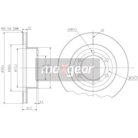 FÉKTÁRCSA. TOYOTA ELSŐ LANDCRUISER 96- 4 RUNNER -02