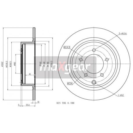 FÉKEK. PEUGEOT HÁTSÓ 4008 12- ASX 10- 92255103