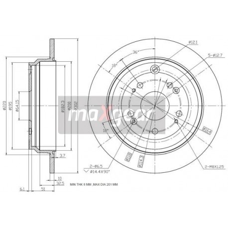FÉKTÁRCSA. HONDA HÁTSÓ CR-V 2.0-2.2 4WD 07- ADH243105