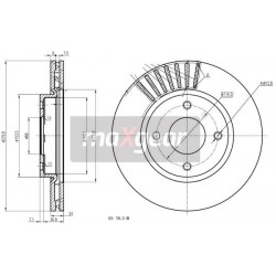FÉKTÁRCSA. NISSAN ELSŐ KÖBCENTIS TIIDA 1.6-1.8 1.5 DCI 07- ADN143133