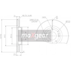 FÉKTÁRCSA. KIA FRONT CEE'D I30 SPORTAGE TUCSON IX20 CARENS 06- 9957410