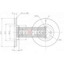 FÉKTÁRCSA. TOYOTA ELSŐ COROLLA 02- 9955914