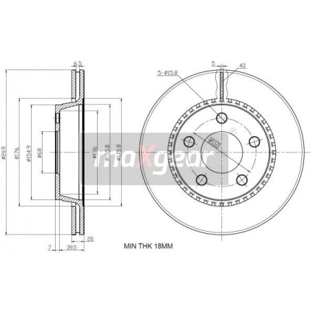 FÉKTÁRCSA. VW HÁTSÓ A8 96-99 269X20MM A100 85-90 92037100