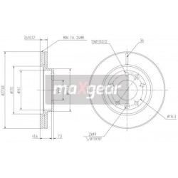 FÉKTÁRCSA. KIA CARNIVAL ELÖL 92146900
