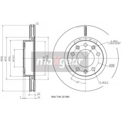 FÉKTÁRCSA. PEUGEOT 308 ELSŐ 1.2-2.0 13- 92269003