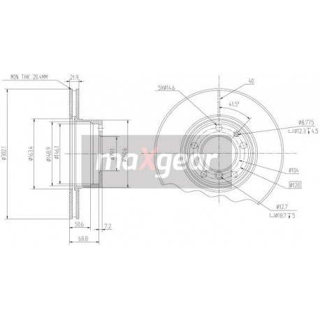 FÉKTÁRCSA. BMW ELSŐ E34 88- 986478318