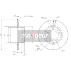 FÉKTÁRCSA. BMW ELSŐ E39 96- WEN 9692414