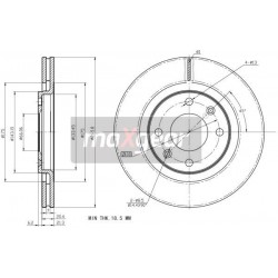 FÉKTÁRCSA. PEUGEOT ELSŐ 206 305 306 405 PARTNER 986478268