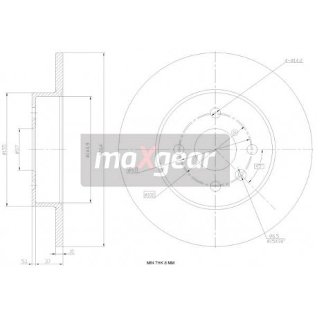 FÉKTÁRCSA. OPEL HÁTSÓ MERIVA COMBO 01- 569116