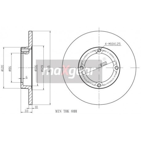 FÉKTÁRCSA. DAEWOO ELSŐ TICO 55311A60B11000