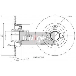 FÉKEK. RENAULT HÁTSÓ MEGANE 03- CSAPÁGY NÉLKÜL 986479007