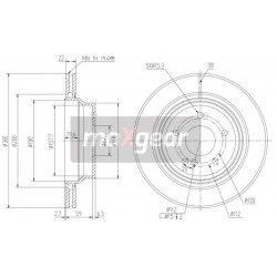 FÉKTÁRCSA. MERCEDES HÁTSÓ W212 09- 250-400 W211 02- WZM X204 GLK C218 CLS 300X22MM 986479042