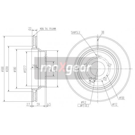 FÉKTÁRCSA. MERCEDES HÁTSÓ W212 09- 250-400 W211 02- WZM X204 GLK C218 CLS 300X22MM 986479042