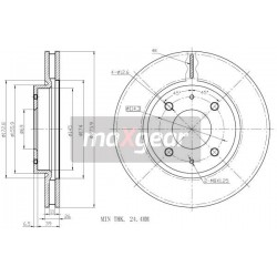 FÉKTÁRCSA. MITSUBISHI ELÖL GALANT 00- LANCER 03- 24012601311