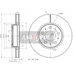 FÉKTÁRCSA. VOLVO ELSŐ S60 S80 S80 V70 15 286MM 9863310