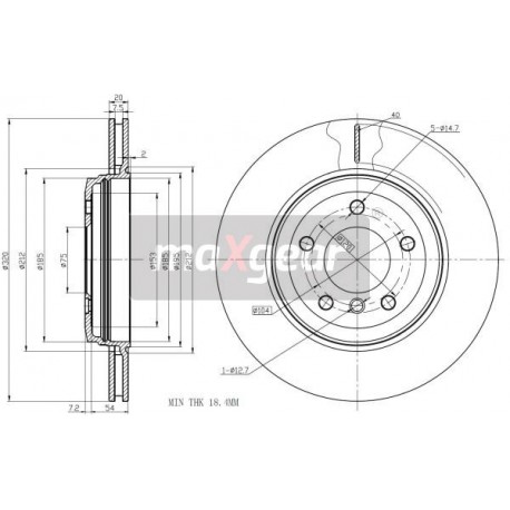 FÉKTÁRCSA. BMW HÁTSÓ E60 E61 986479056