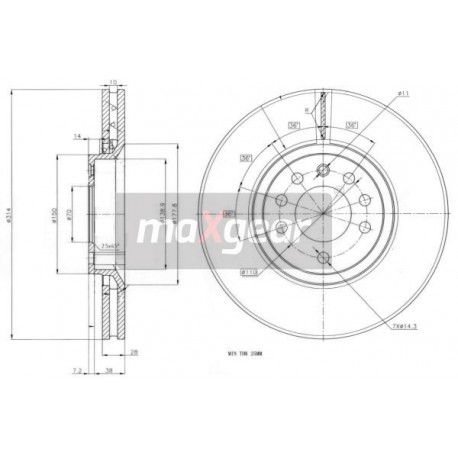 FÉKEK. OPEL ELÖL VECTRA C 02- 2.8 3.2 V6 3.0CDTI 569005